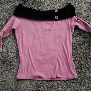 Pink off shoulder sweater
